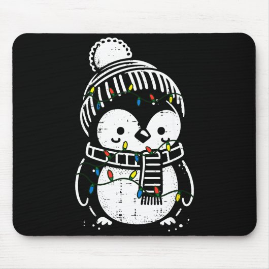 Christmas Penguin F Cute Xmas Boys Girls Kids Todd Mousepad (Vorne)