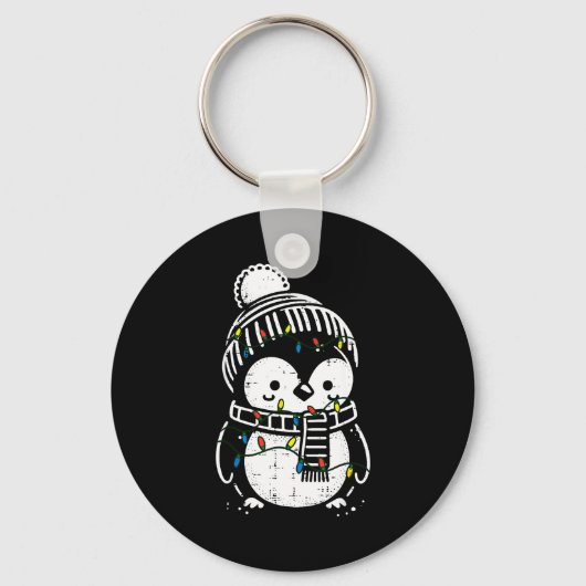 Christmas Penguin F Cute Xmas Boys Girls Kids Todd Schlüsselanhänger (Vorderseite)