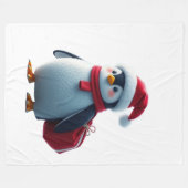 Christmas penguin fleecedecke (Vorderseite (Horizontal))