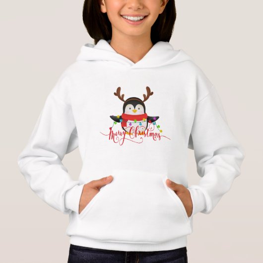 Christmas penguin   hoodie (Vorderseite)