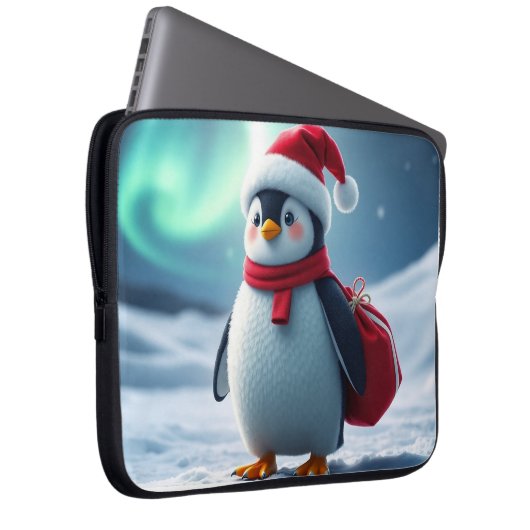 Christmas penguin laptopschutzhülle (Vorne Rechts)