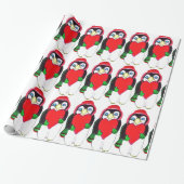 CHRISTMAS PENGUIN LIEBE Packpapier (Ungerollt)