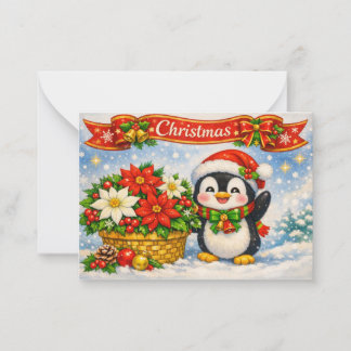 Christmas Penguin★ Mitteilungskarte