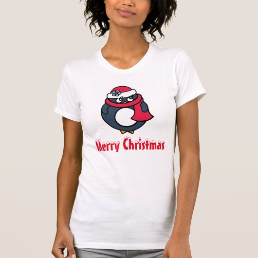 Christmas Penguin Nightgown T Shirt (Vorderseite)