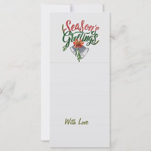 Christmas Penguin Notecard (Rückseite)