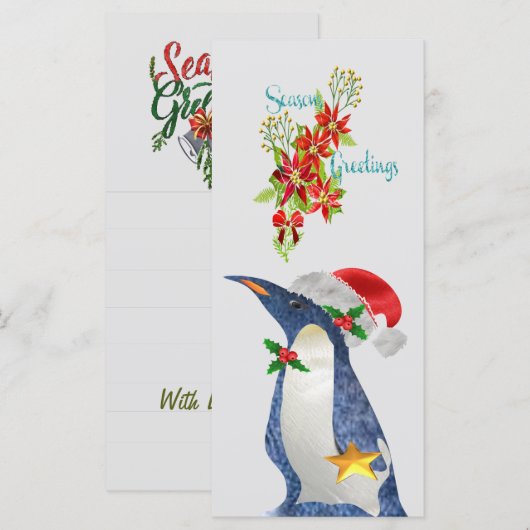 Christmas Penguin Notecard (Vorne/Hinten)