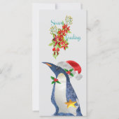 Christmas Penguin Notecard (Vorderseite)