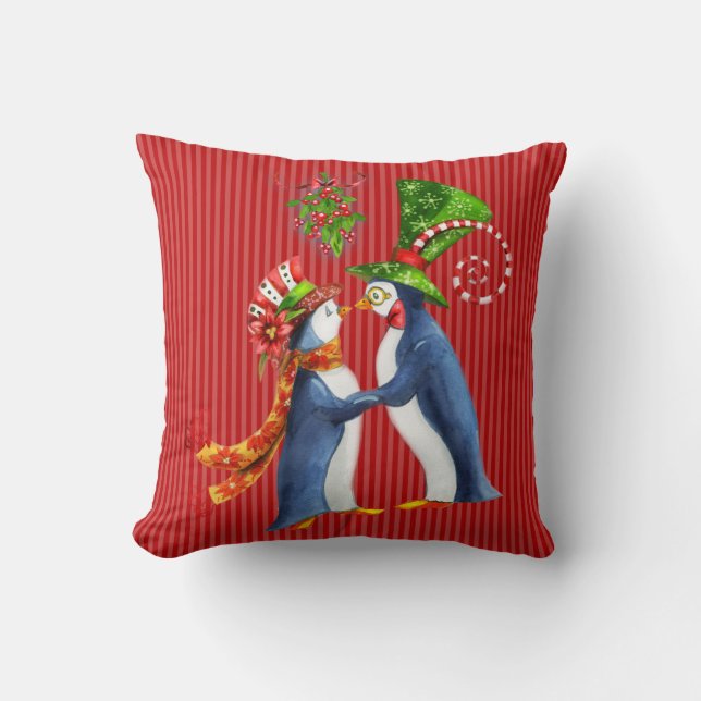 Christmas Penguin Pillow Kissen (Vorderseite)