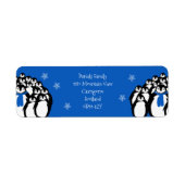 Christmas Penguin Rücksendeadresse Blue (Vorne)
