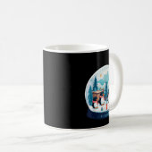 Christmas Penguin Snow Globe Scene Family Holiday Kaffeetasse (VorderseiteRechts)