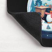 Christmas Penguin Snow Globe Scene Family Holiday  Mousepad (Ecke)