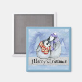 Christmas Penguins Magnet (Vorderseite/Rückseite)