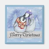Christmas Penguins Magnet (Vorne)