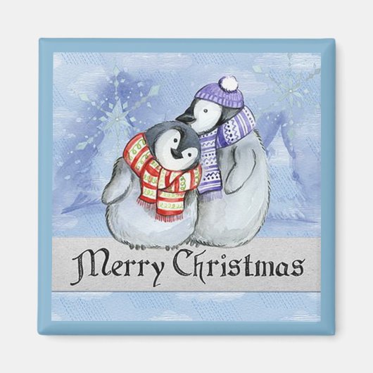 Christmas Penguins Magnet (Vorne)