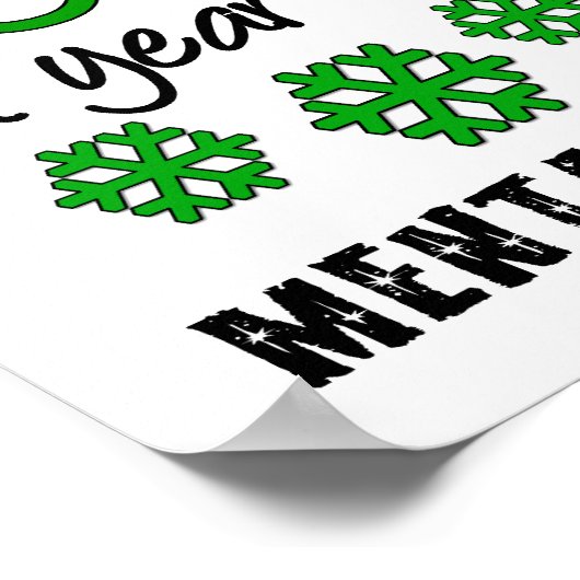 Christmas Penguins Mental Health Poster (Ecke)