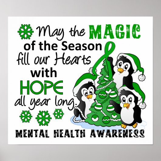 Christmas Penguins Mental Health Poster (Vorne)