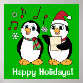 Christmas Penguins Singing Poster (Vorne)