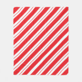 Christmas Peppermint Candy Stripes Fleecedecke (Vorderseite)