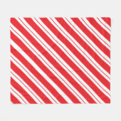 Christmas Peppermint Candy Stripes Fleecedecke (Vorderseite (Horizontal))