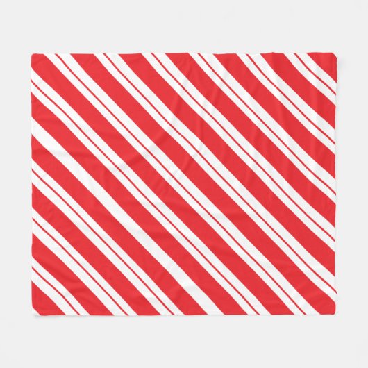 Christmas Peppermint Candy Stripes Fleecedecke (Vorderseite (Horizontal))