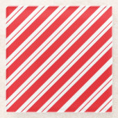 Christmas Peppermint Candy Stripes Glasuntersetzer (Vorderseite)