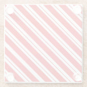 Christmas Peppermint Candy Stripes Glasuntersetzer (Rückseite)