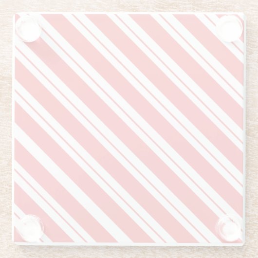 Christmas Peppermint Candy Stripes Glasuntersetzer (Rückseite)