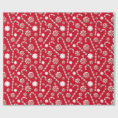 Christmas Peppermint | Candy Swirl Holiday Pattern Geschenkpapier (Flach)