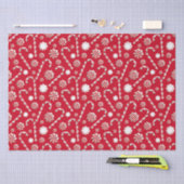 Christmas Peppermint | Candy Swirl Holiday Pattern Seidenpapier (Handwerk)