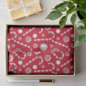 Christmas Peppermint | Candy Swirl Holiday Pattern Seidenpapier (Geschenk)