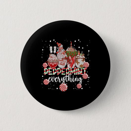 Christmas Peppermint Everything Coffee Chocolate M Button (Vorderseite)