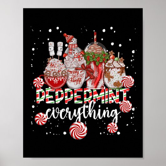 Christmas Peppermint Everything Coffee Chocolate M Poster (Vorne)