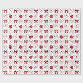 Christmas Peppermint | Festive Bow Pattern Geschenkpapier (Flach)