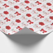 Christmas Peppermint | Festive Bow Pattern Geschenkpapier (Ecke)