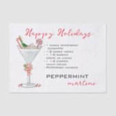 Christmas Peppermint Martini Cocktail Recipe Seidenpapier (Vorderseite)