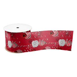 Christmas Peppermint | Ornament Floral Ribbon Satinband