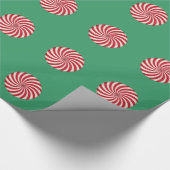Christmas Peppermint Swirl Geschenkpapier (Ecke)