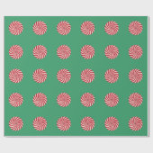 Christmas Peppermint Swirl Geschenkpapier (Flach)