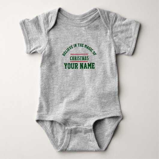 Christmas personalisiert Baby Jersey Bodysuit Baby Strampler (Vorderseite)