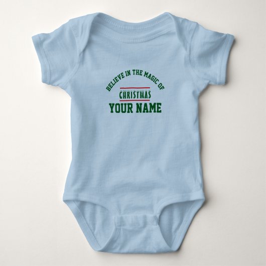 Christmas personalisiert Baby Jersey Bodysuit Baby Strampler (Vorderseite)