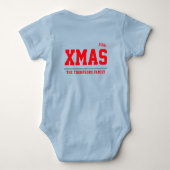 Christmas personalisiert Baby Jersey Bodysuit-Farb Baby Strampler (Rückseite)
