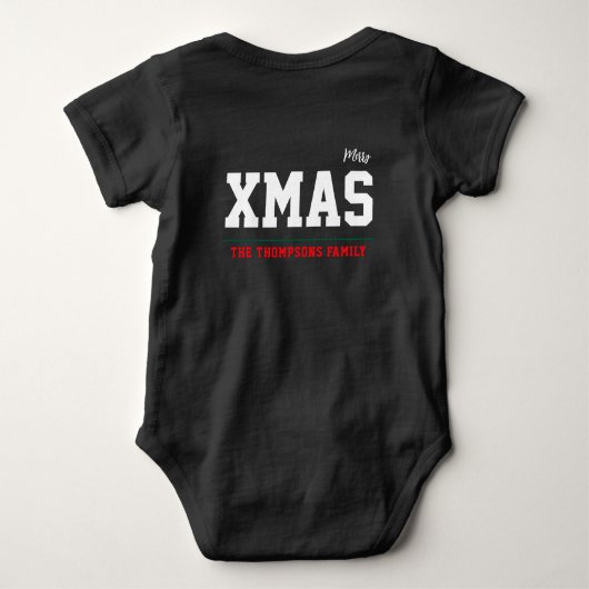Christmas personalisiert Baby Jersey Bodysuit-Farb Baby Strampler (Rückseite)