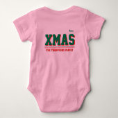 Christmas personalisiert Baby Jersey Bodysuit-Farb Baby Strampler (Rückseite)