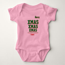 Christmas personalisiert Baby Jersey Bodysuit-Farb Baby Strampler