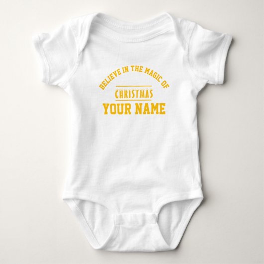 Christmas personalisiert Baby Jersey Bodysuit-Farb Baby Strampler (Vorderseite)