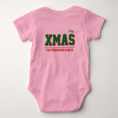 Christmas personalisiert Baby Jersey Bodysuit-Farb Baby Strampler (Rückseite)