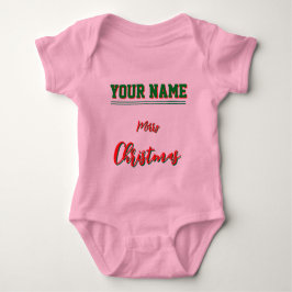 Christmas personalisiert Baby Jersey Bodysuit-Farb Baby Strampler