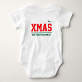 Christmas personalisiert Baby Jersey Bodysuit-Farb Baby Strampler (Rückseite)
