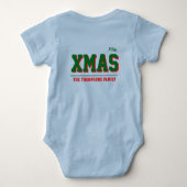 Christmas personalisiert Baby Jersey Bodysuit-Farb Baby Strampler (Rückseite)