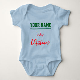 Christmas personalisiert Baby Jersey Bodysuit-Farb Baby Strampler